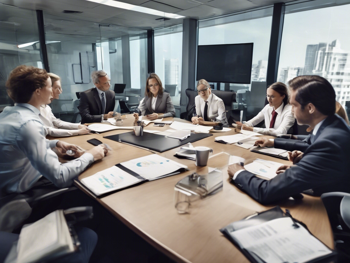 Reunião de reestruturação empresarial